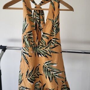 Backless Orange/Peach Romper